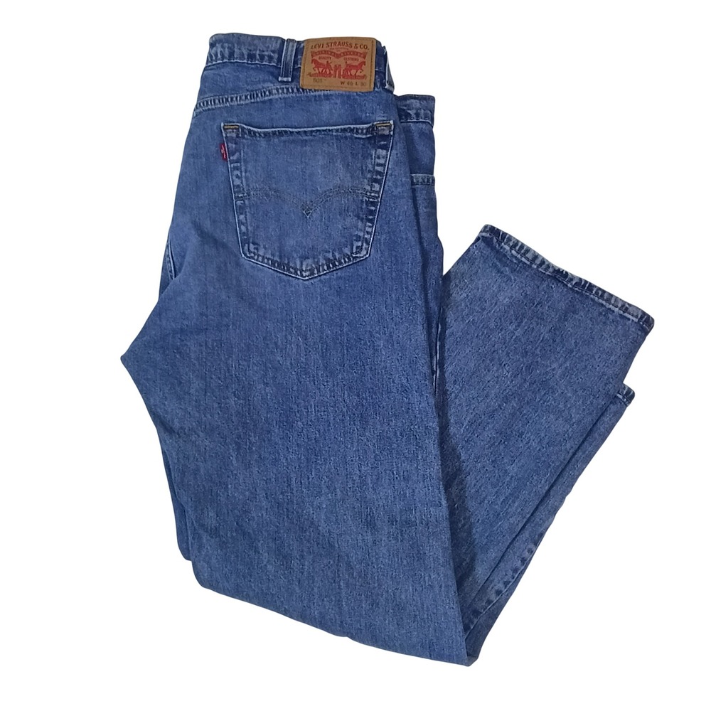 Levis 505 Jeans Mens W40 L30  Blue Classic Fit Straight Leg Denim Work Casual